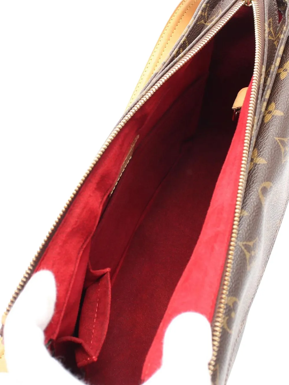 Pre-owned Louis Vuitton 2004 Monogram Viva Cite Gm Shoulder Bag In Brown