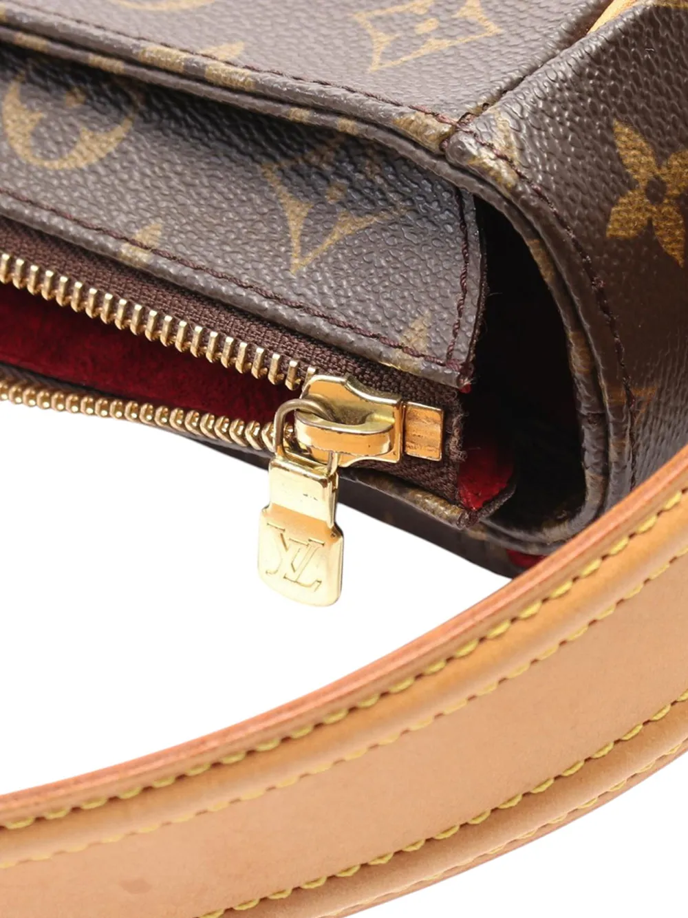 Pre-owned Louis Vuitton 2004 Monogram Viva Cite Gm Shoulder Bag In Brown