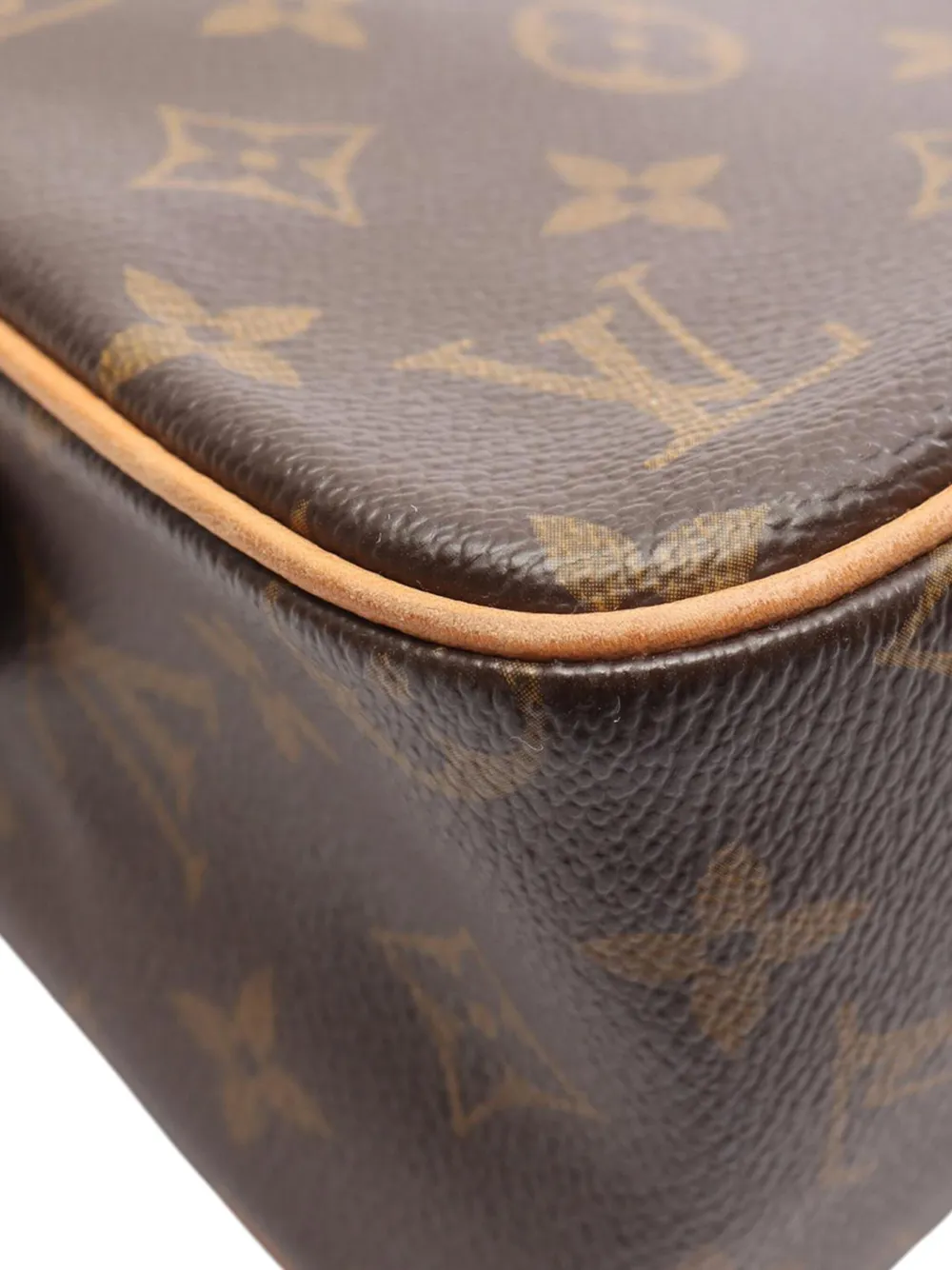 Pre-owned Louis Vuitton 2005 Monogram Viva Cite Mm Shoulder Bag In Brown