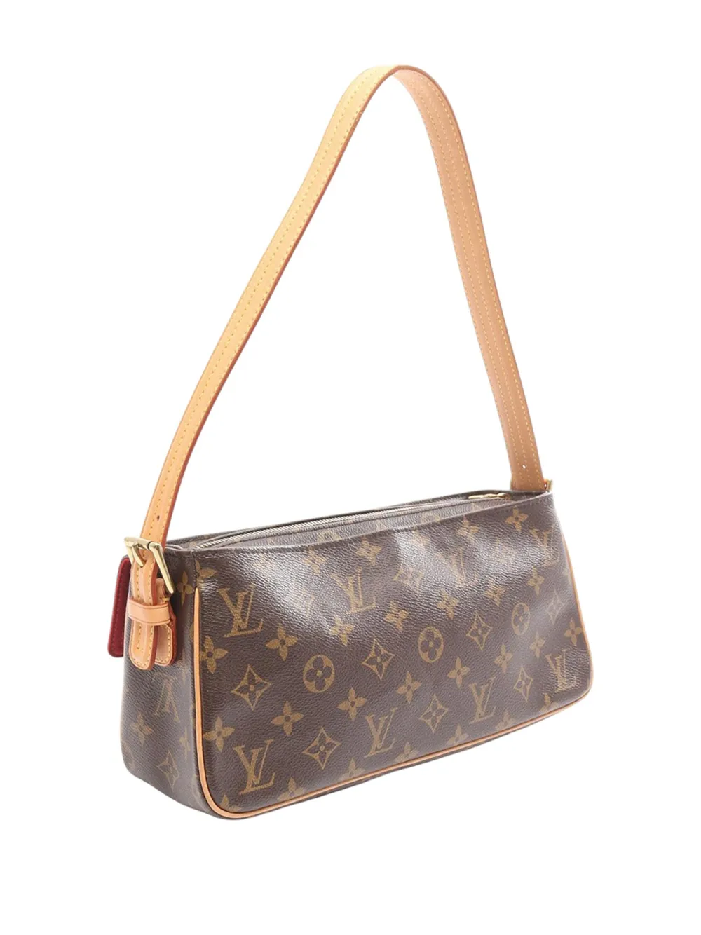 Pre-owned Louis Vuitton 2005 Monogram Viva Cite Mm Shoulder Bag In Brown