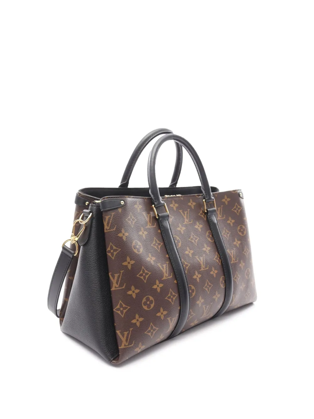 Pre-owned Louis Vuitton 2021-2025 Monogram Soufflot Mm Satchel In Brown