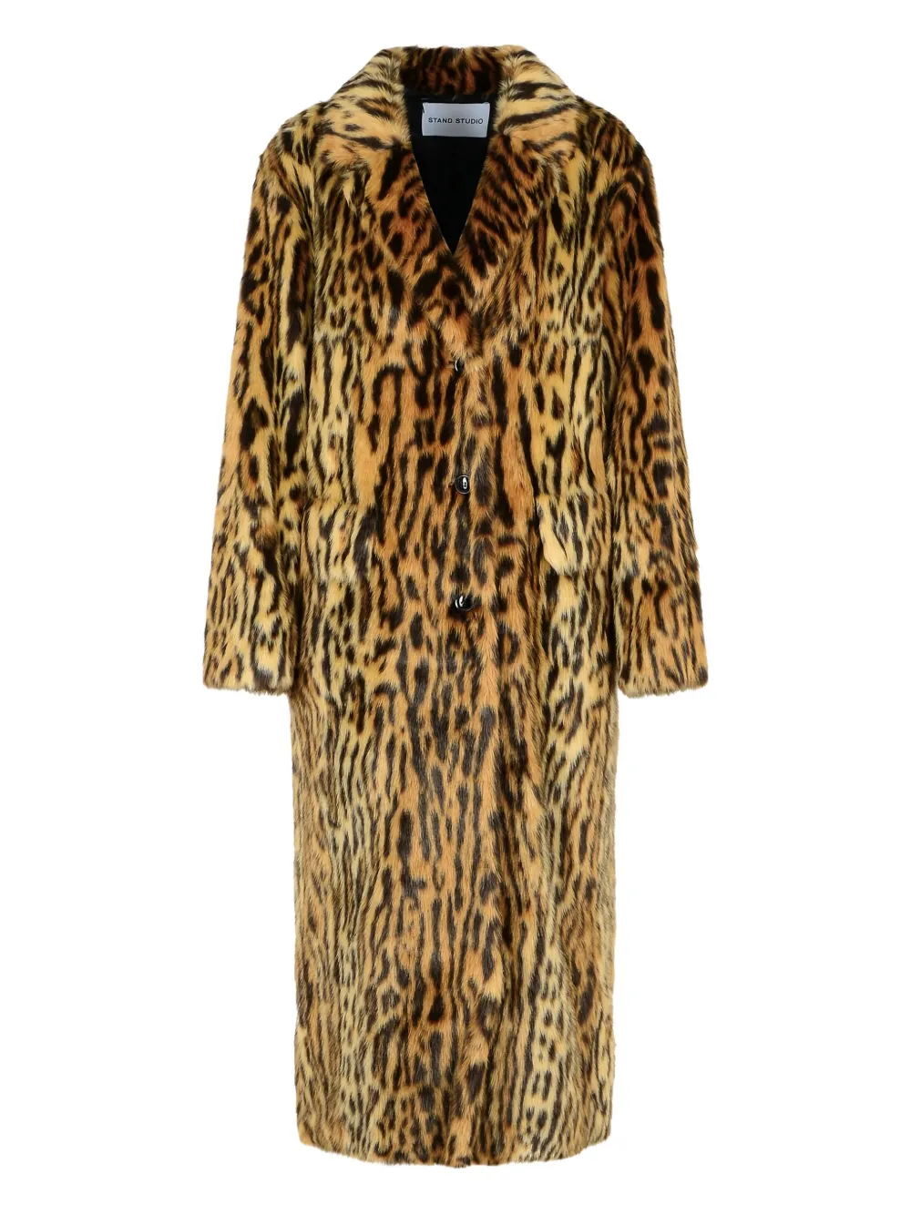 Stand Studio Marceline Leopard Print Faux Fur Coat In Animal Print