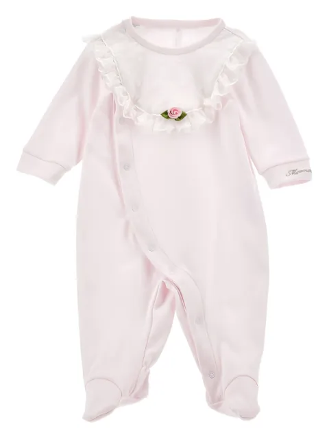 Monnalisa ruffled floral appliqué pyjamas