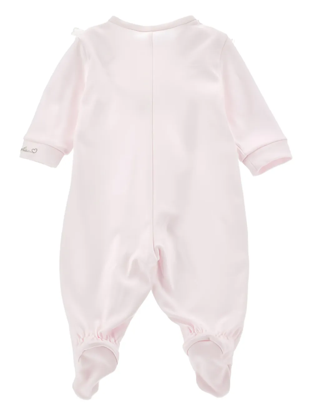Monnalisa Pyjama met ruches en bloemapplicatie - Roze