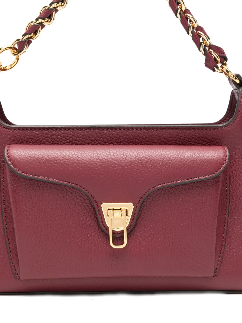 Coccinelle Chain-strap Flap Satchel In Red