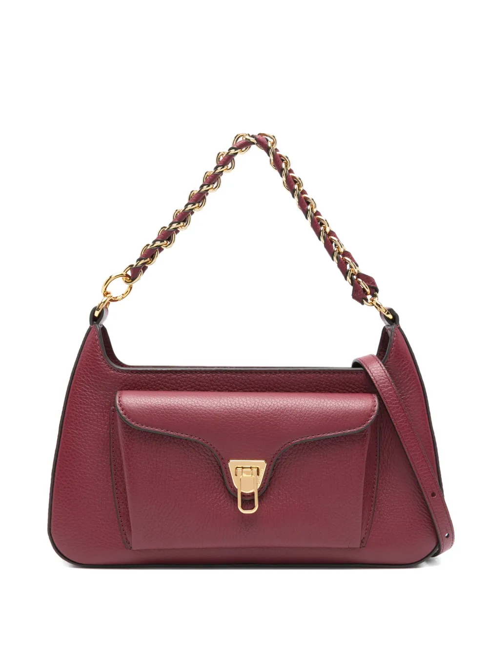 Coccinelle Chain-strap Flap Satchel In Red