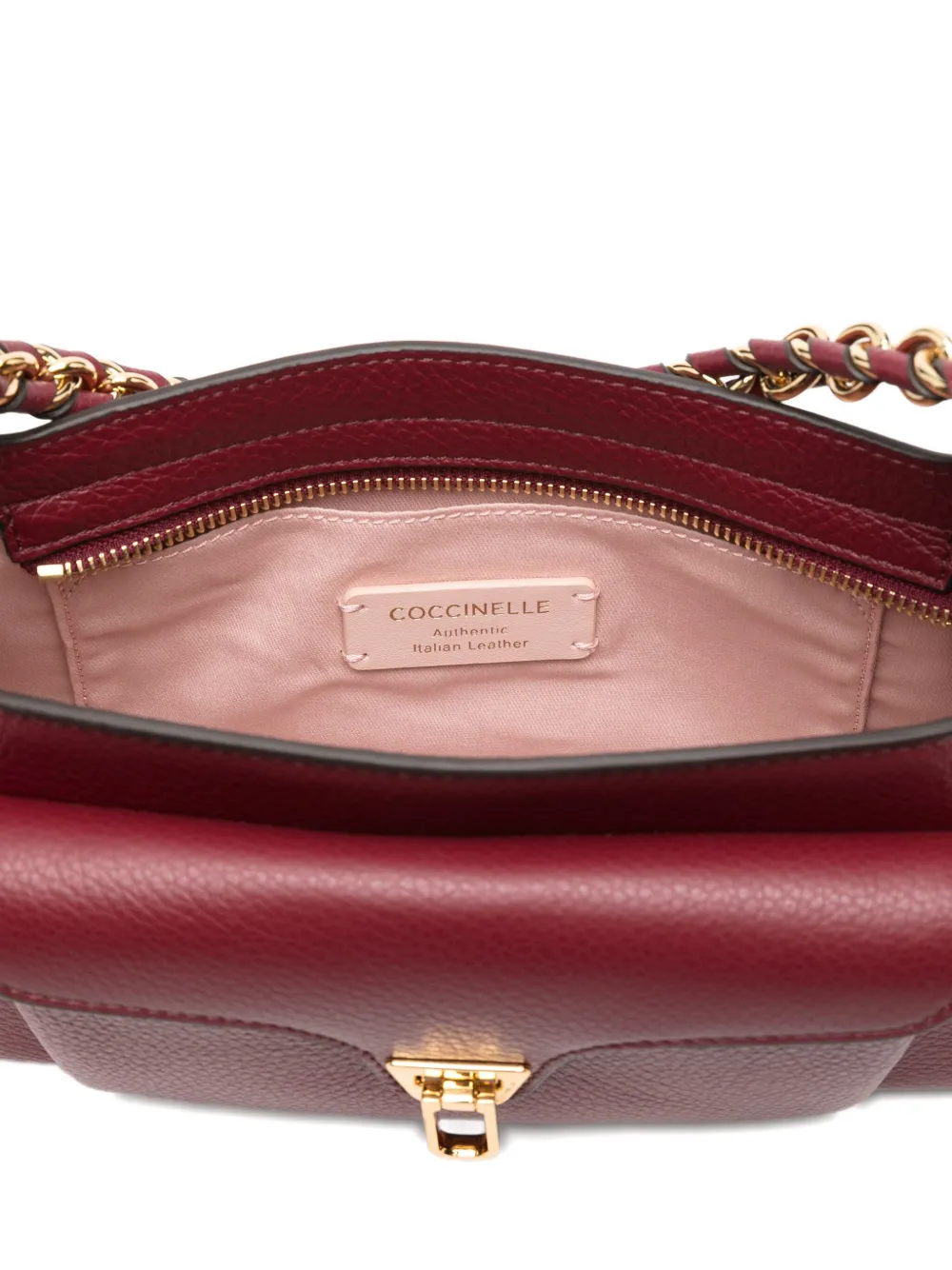 Coccinelle Chain-strap Flap Satchel In Red