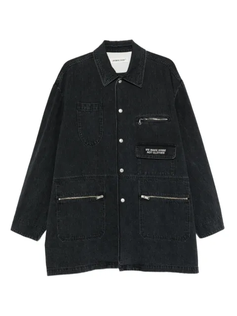 Undercover slogan-appliqué denim jacket