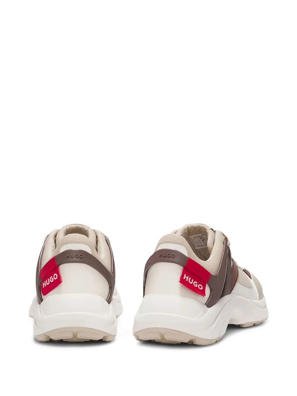 HUGO Sneakers met vlakken Beige