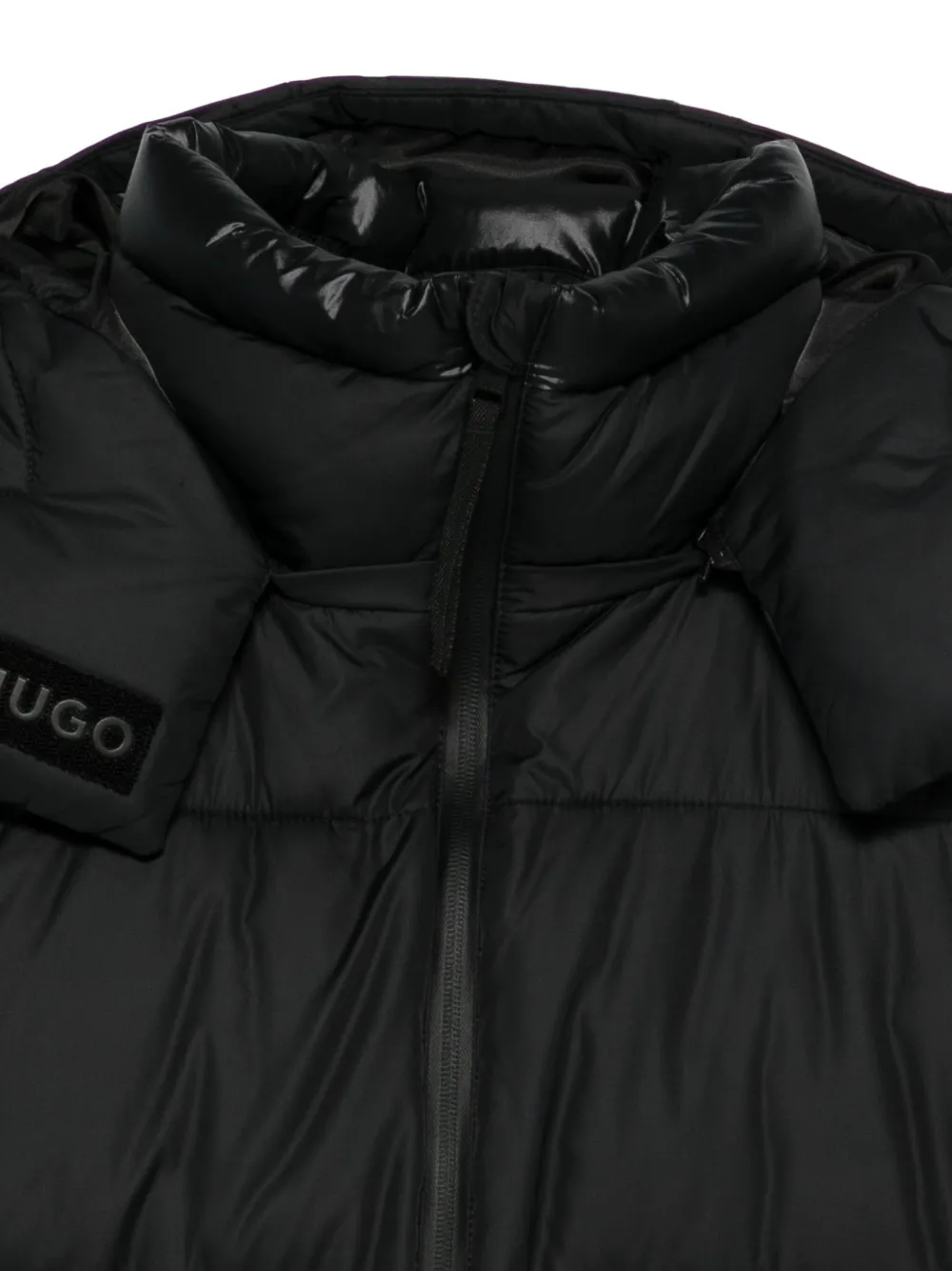 HUGO Donsjack met afneembare capuchon Zwart