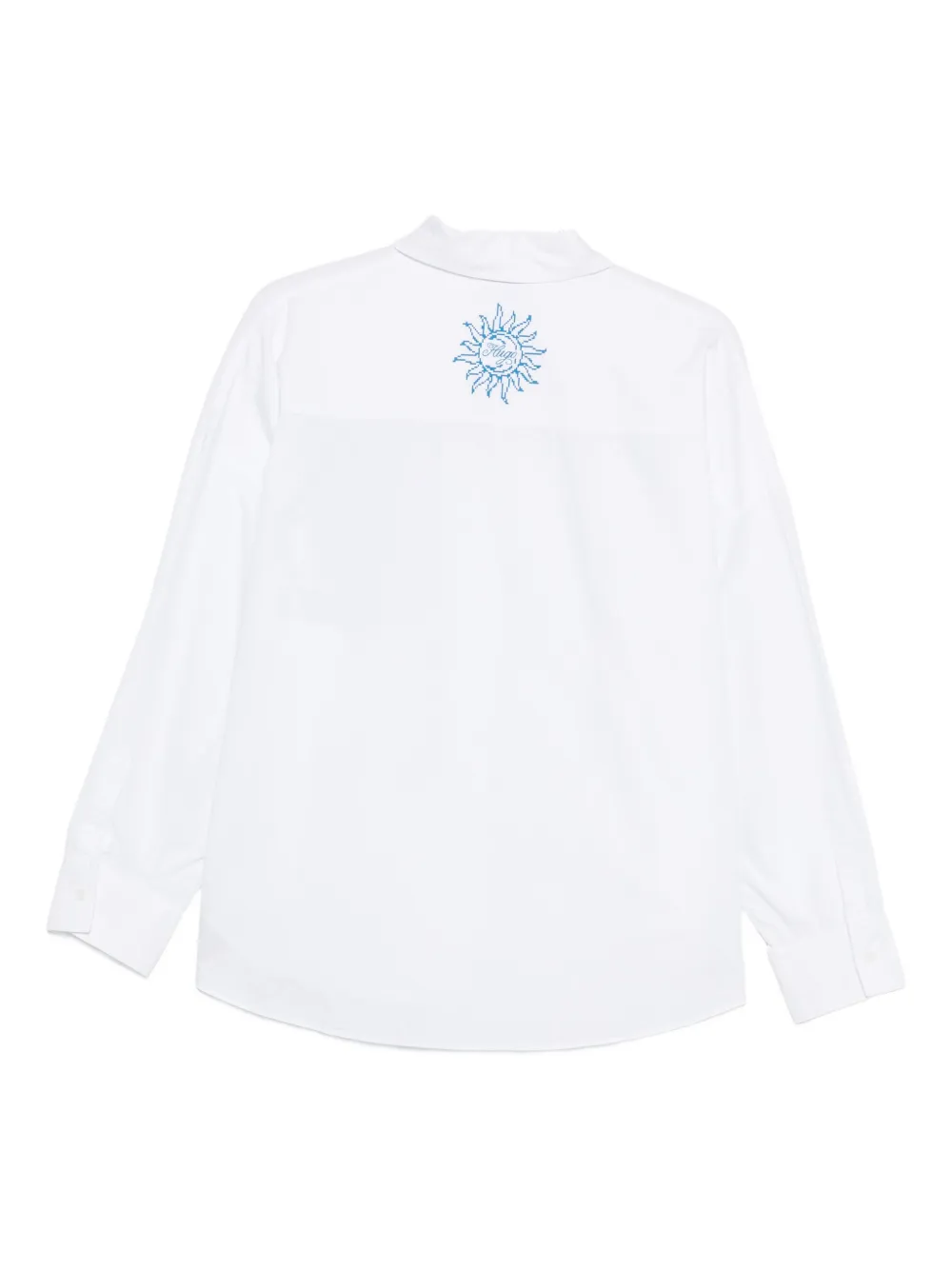 HUGO sun-print long-sleeves shirt - Wit