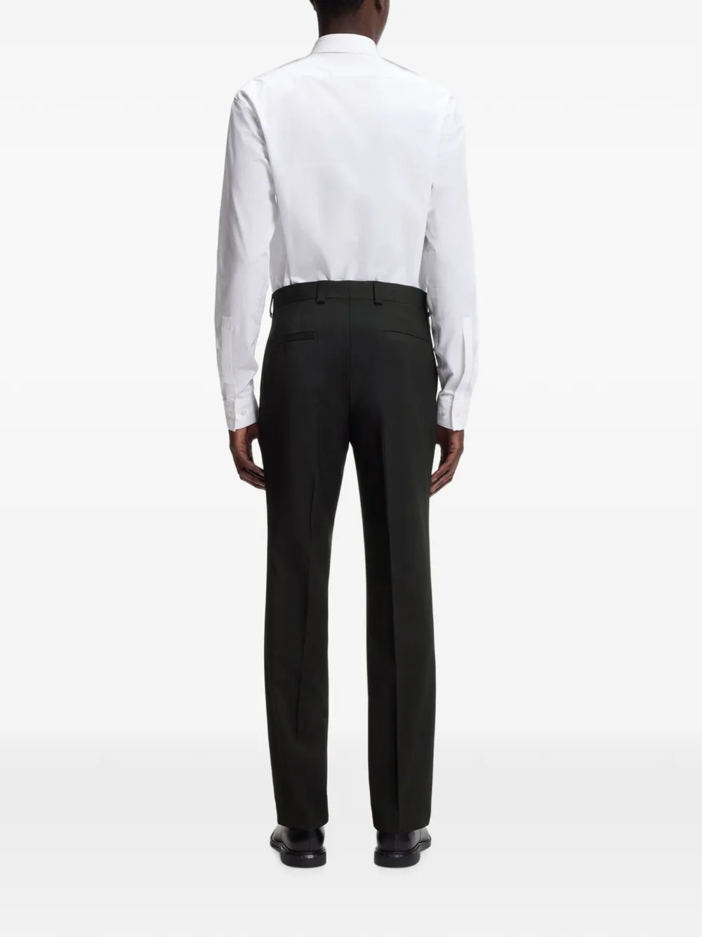 HUGO pressed-crease belt-loop trousers - Schwarz