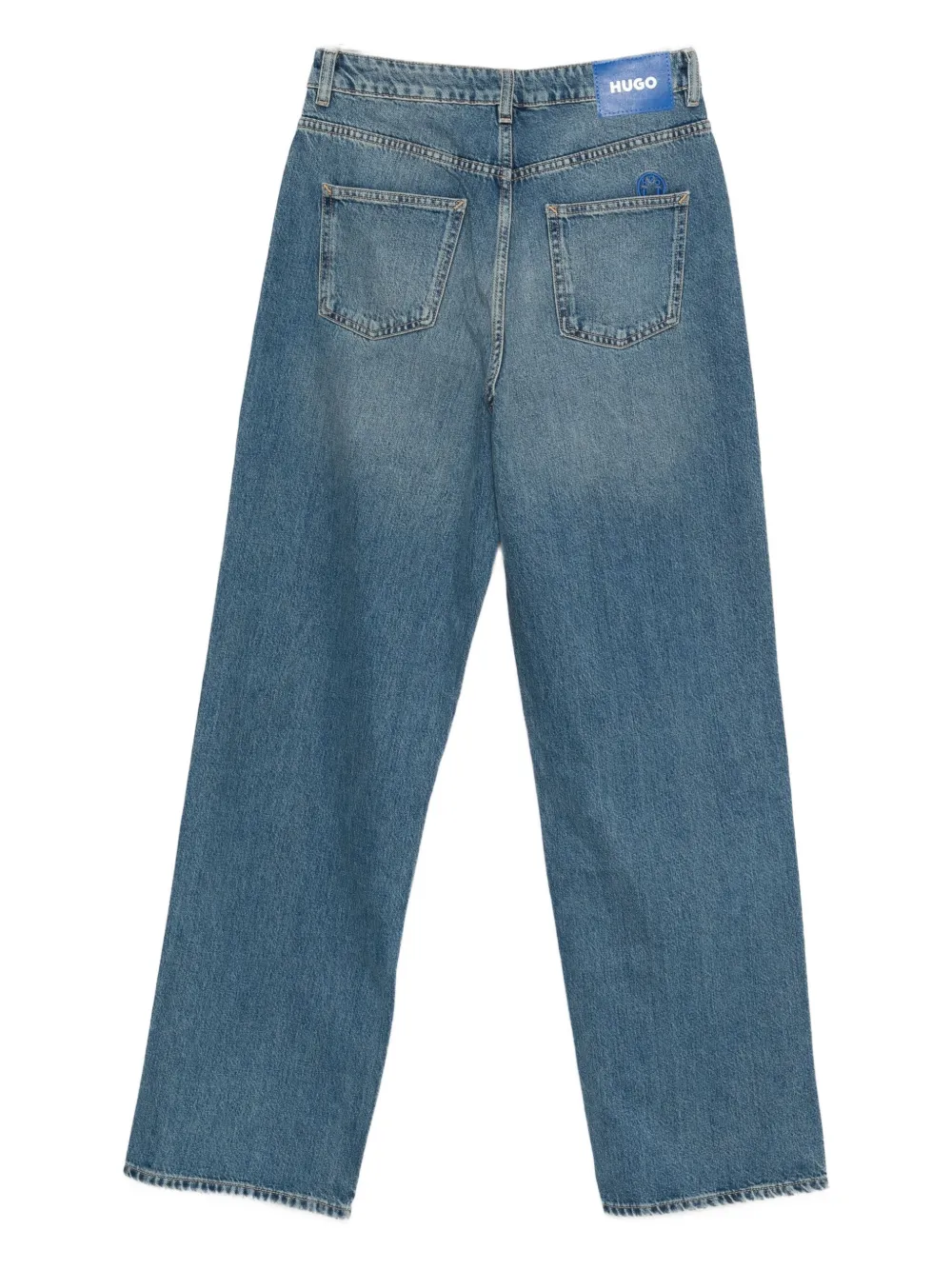 HUGO logo-patch jeans - Blauw