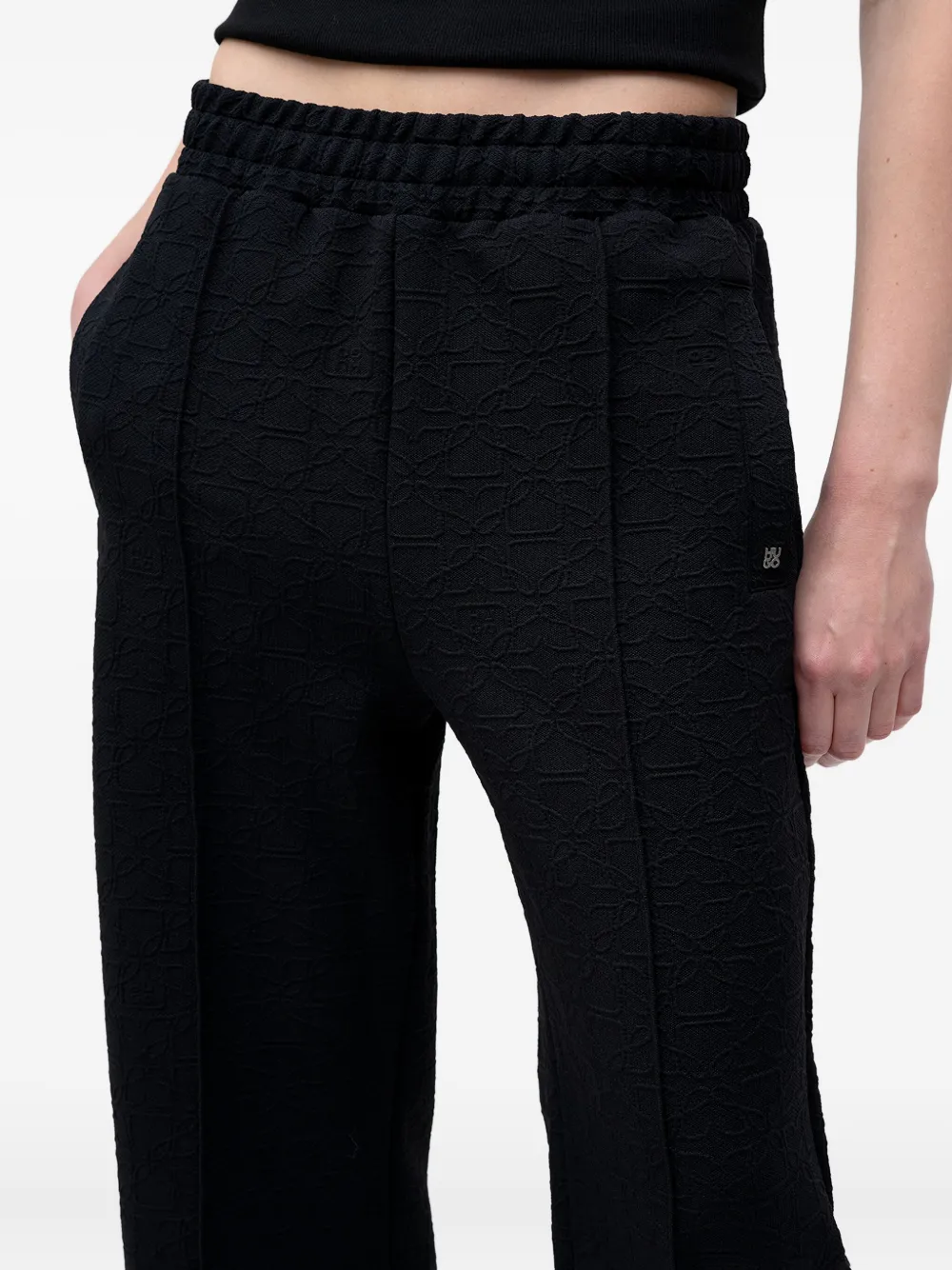 HUGO Trainingsbroek met logo-detail Zwart