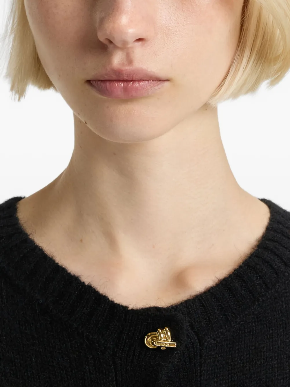 Hugo Boss Buttoned Cardigan In Black