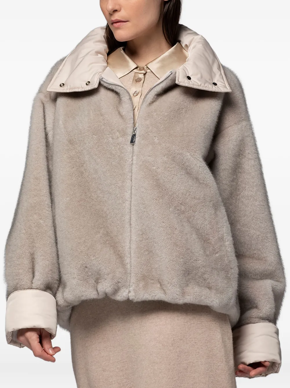 Max Et Moi Vanessa Jacket In Neutral