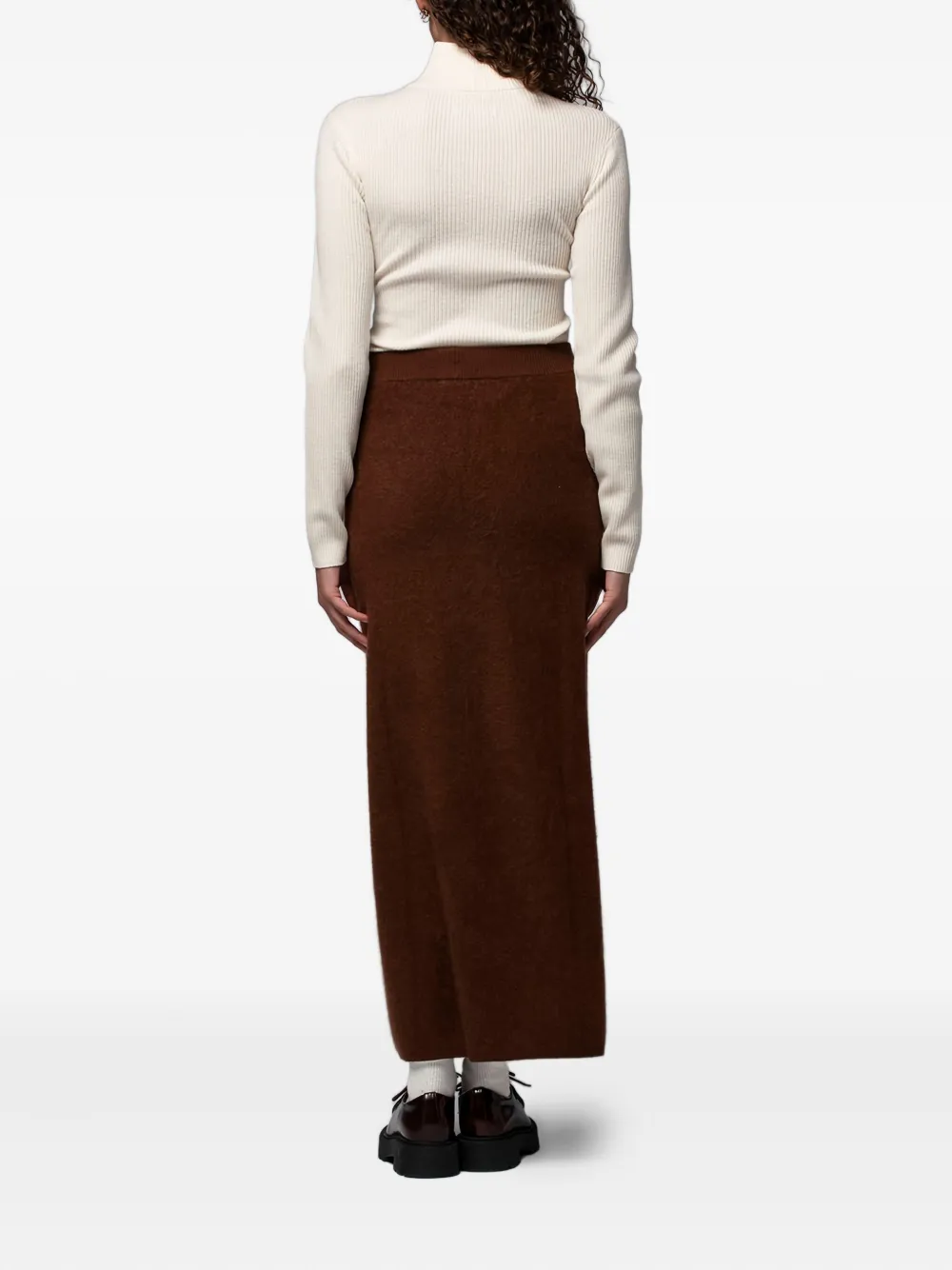 MAX ET MOI Joy midi skirt - Bruin