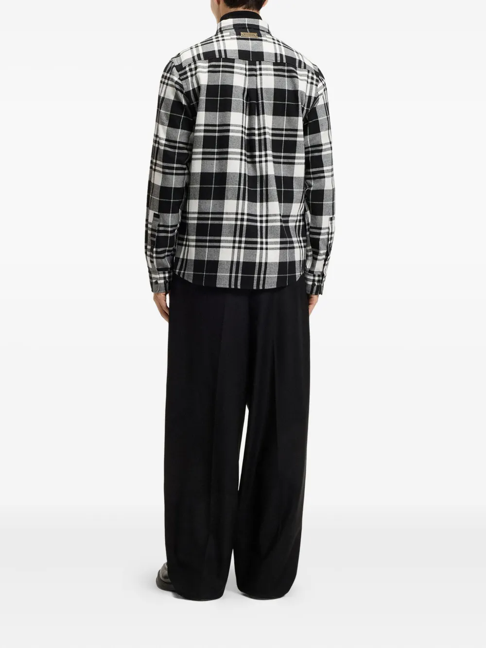 Hugo Boss Plaid Pocket Shirt In Black