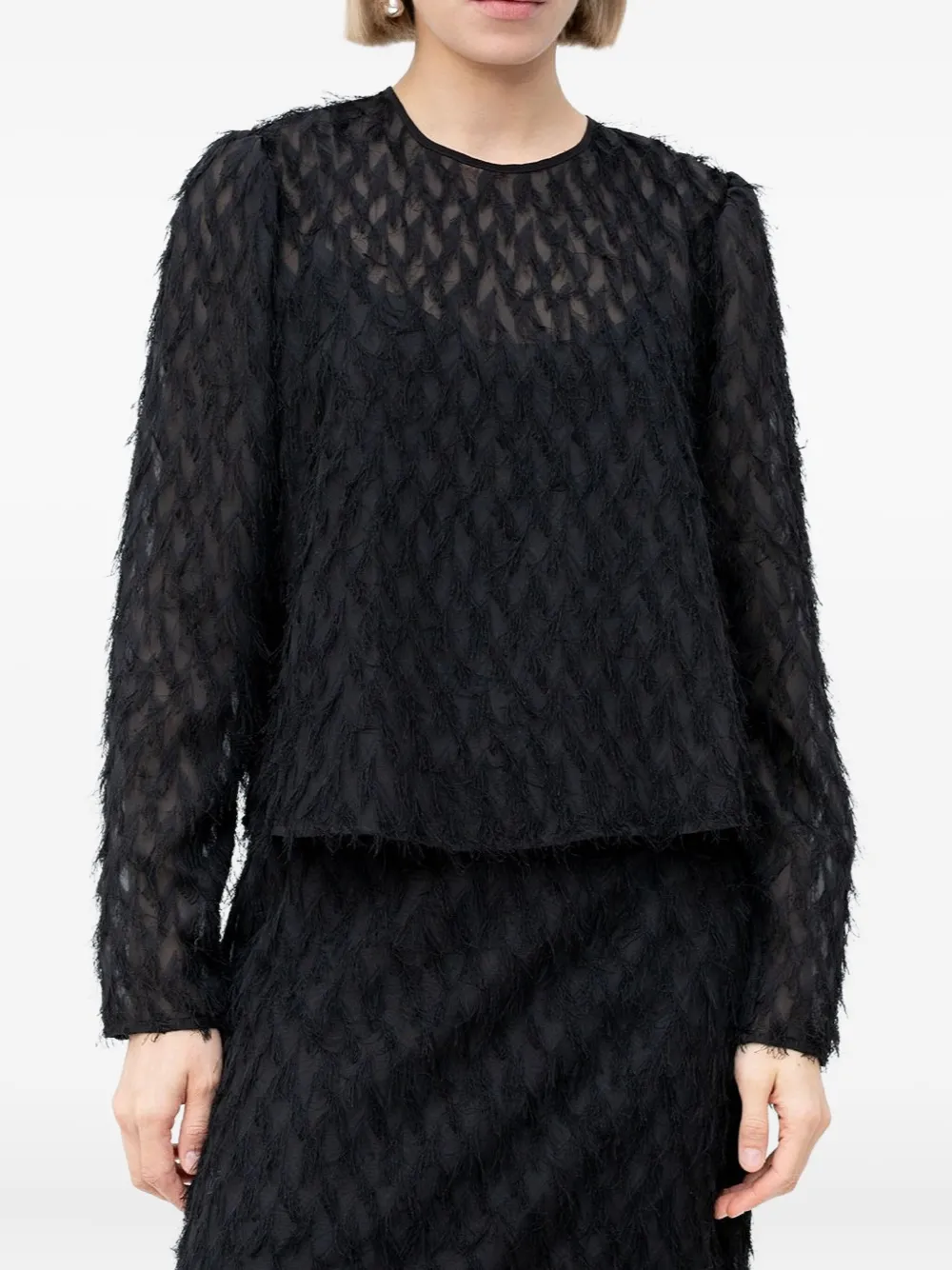 HUGO textured blouse | negro | Image 1