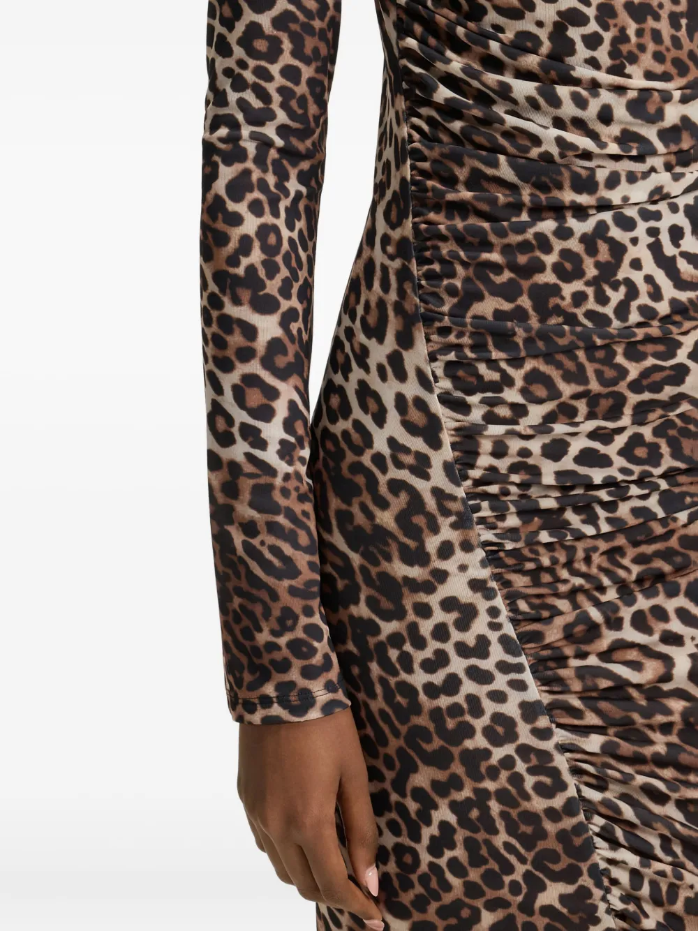 Hugo Boss Leopard-print Midi Dress In Animal Print