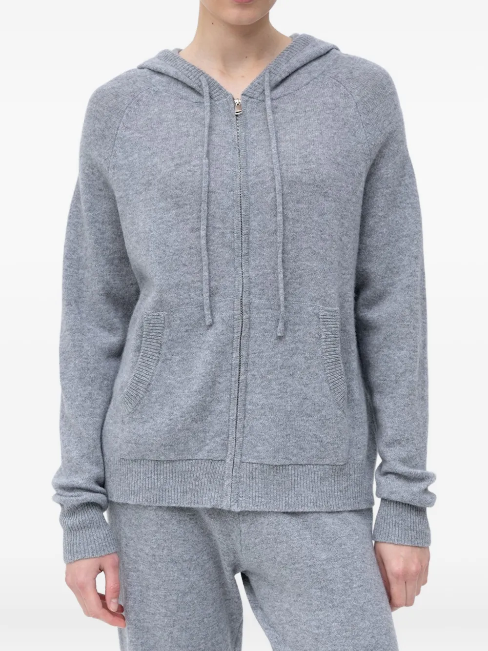 Max Et Moi Zip-up Hoodie In Gray