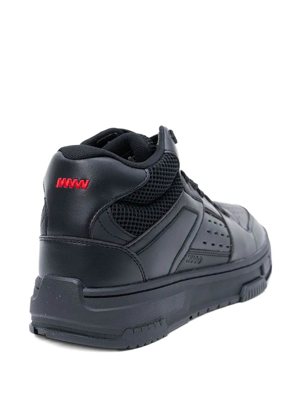 Hugo Boss Lace-up Panelled Sneakers In Multi