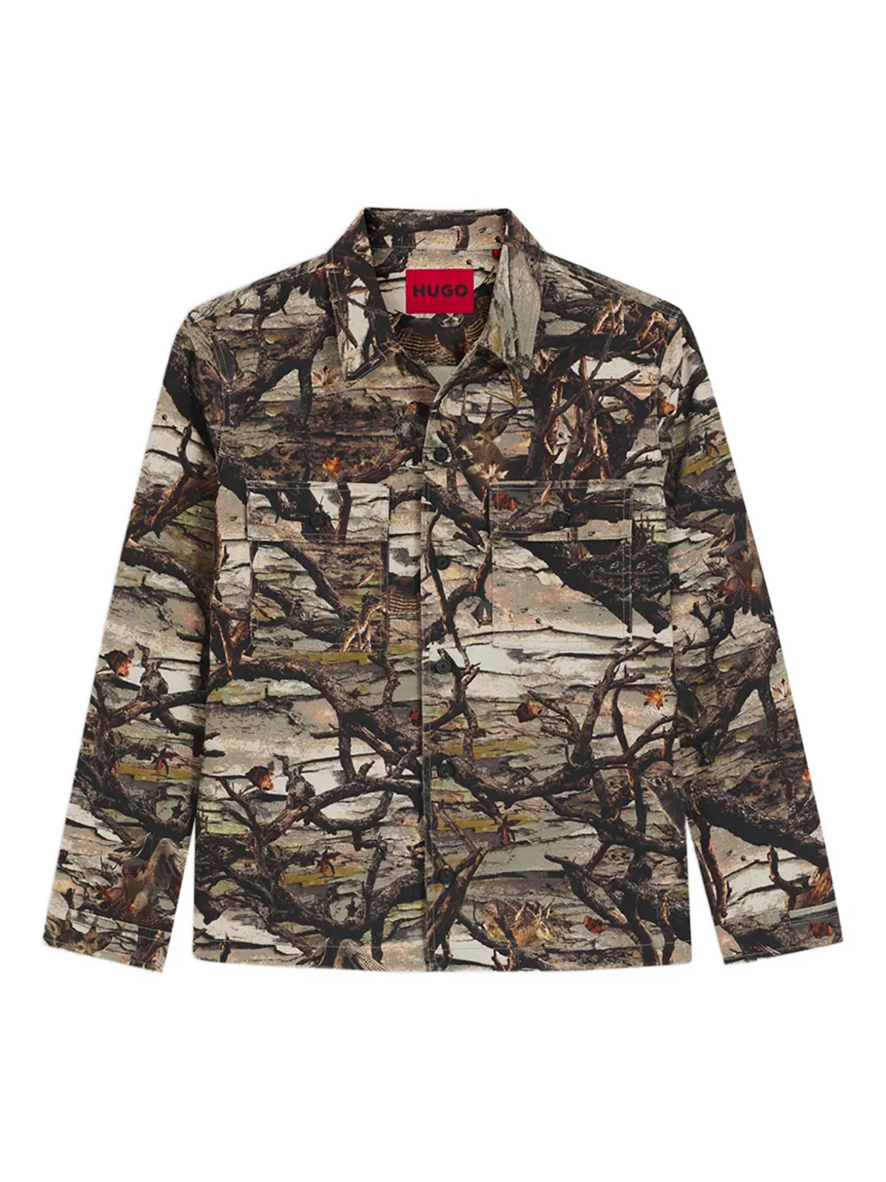 HUGO buttoned patterned jacket | marrón | Image 1