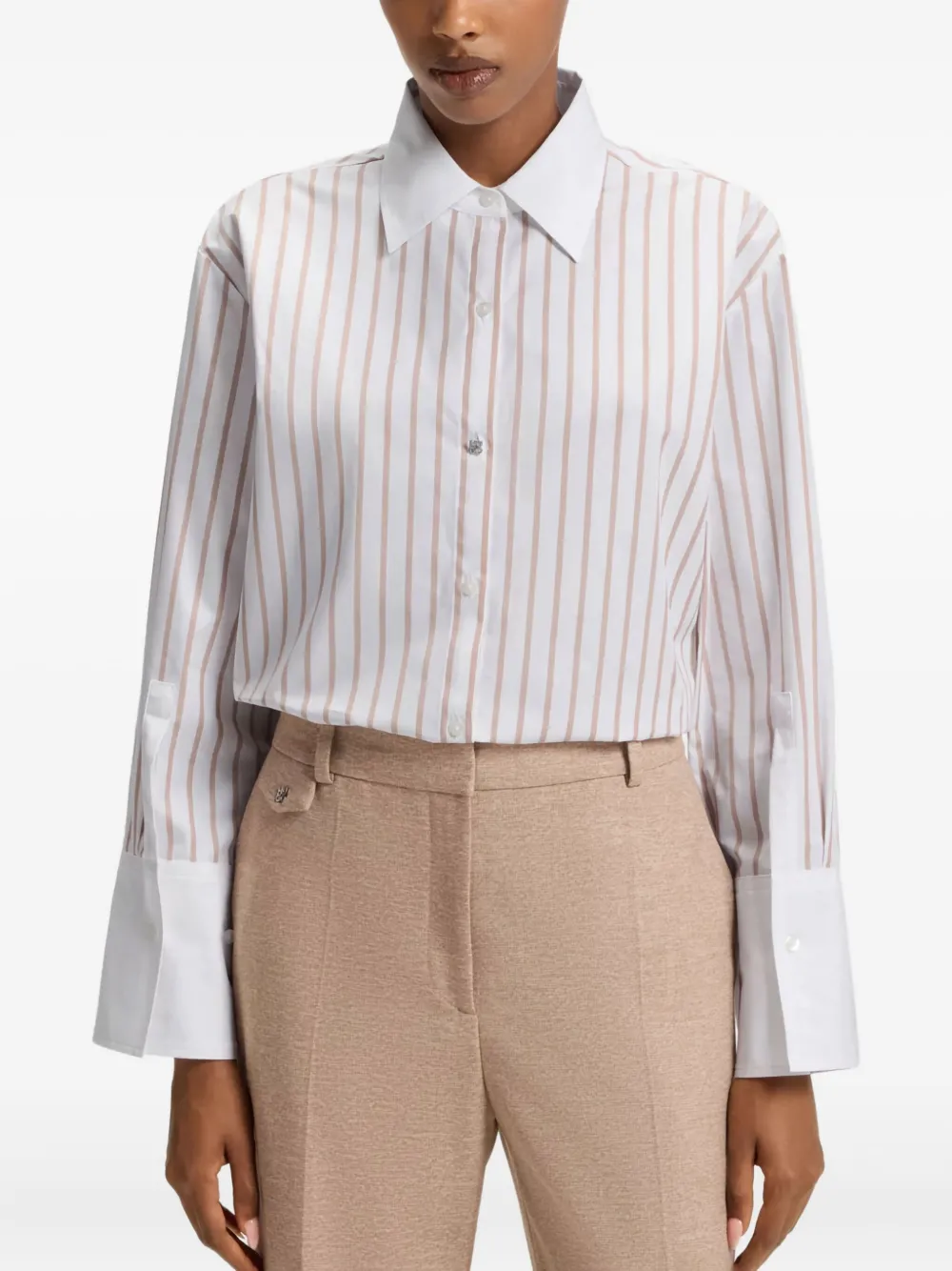 HUGO Gestreept blouse Wit