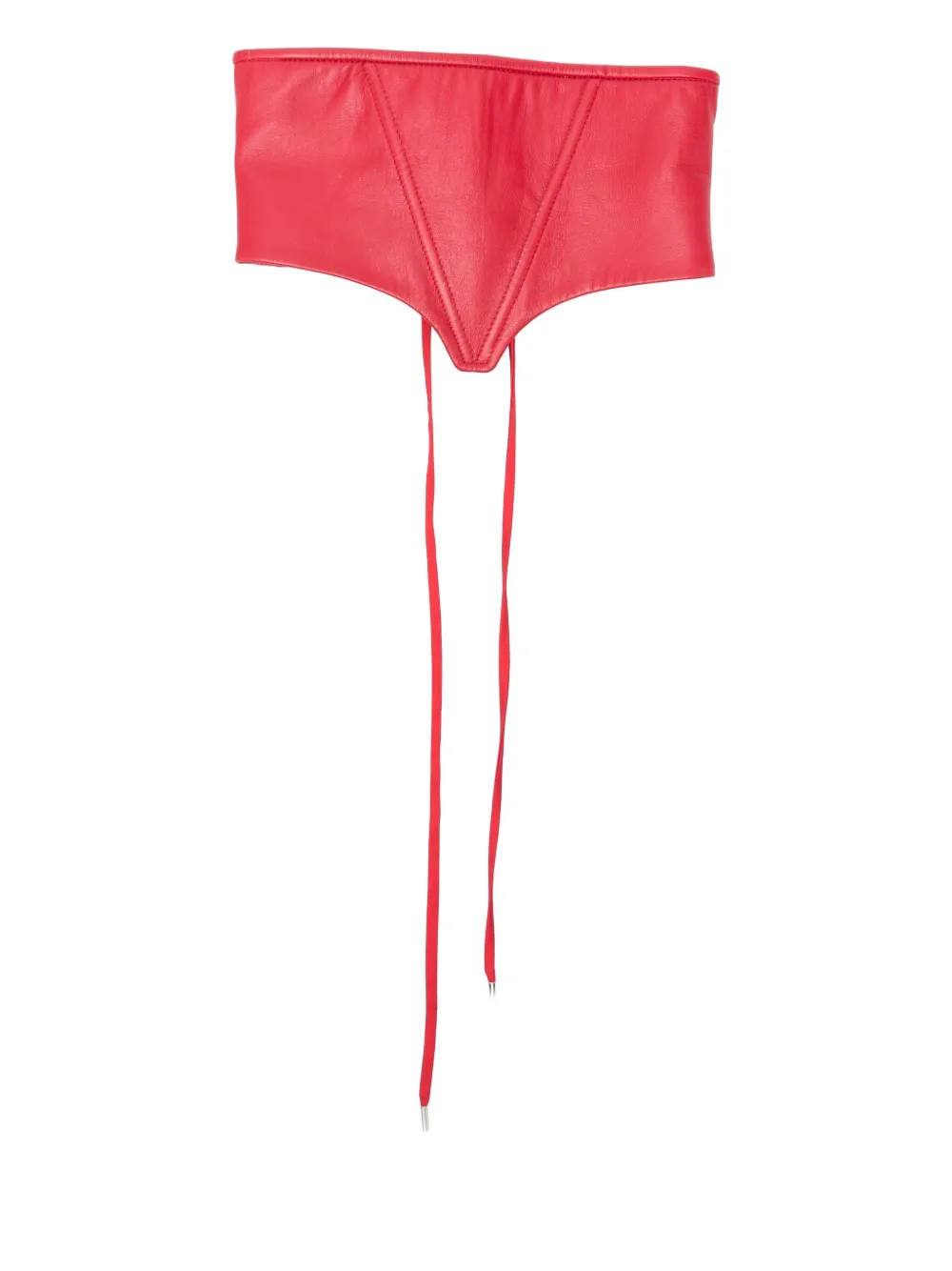 Mitiliane Couture Lace-up Leather Belt In Red
