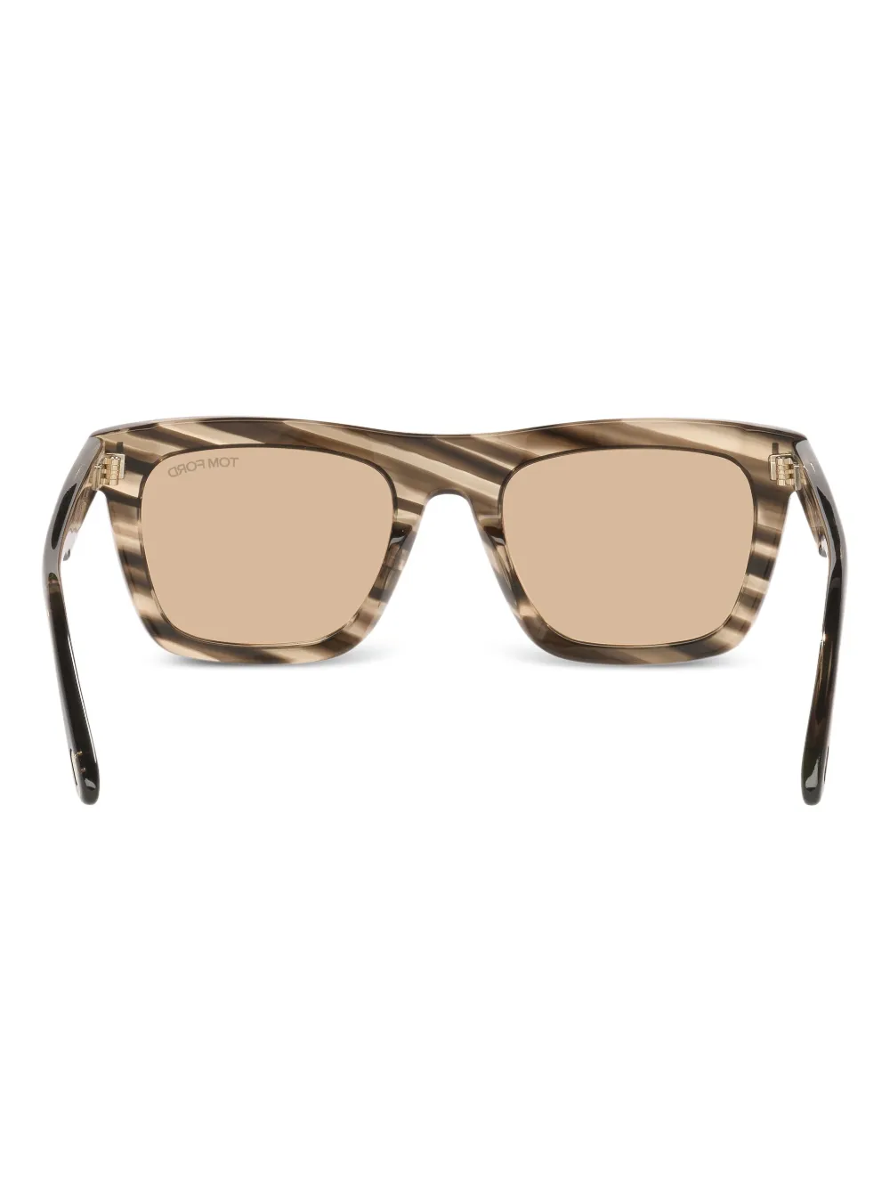 TOM FORD Eyewear Zonnebril met vierkant metalen montuur Groen