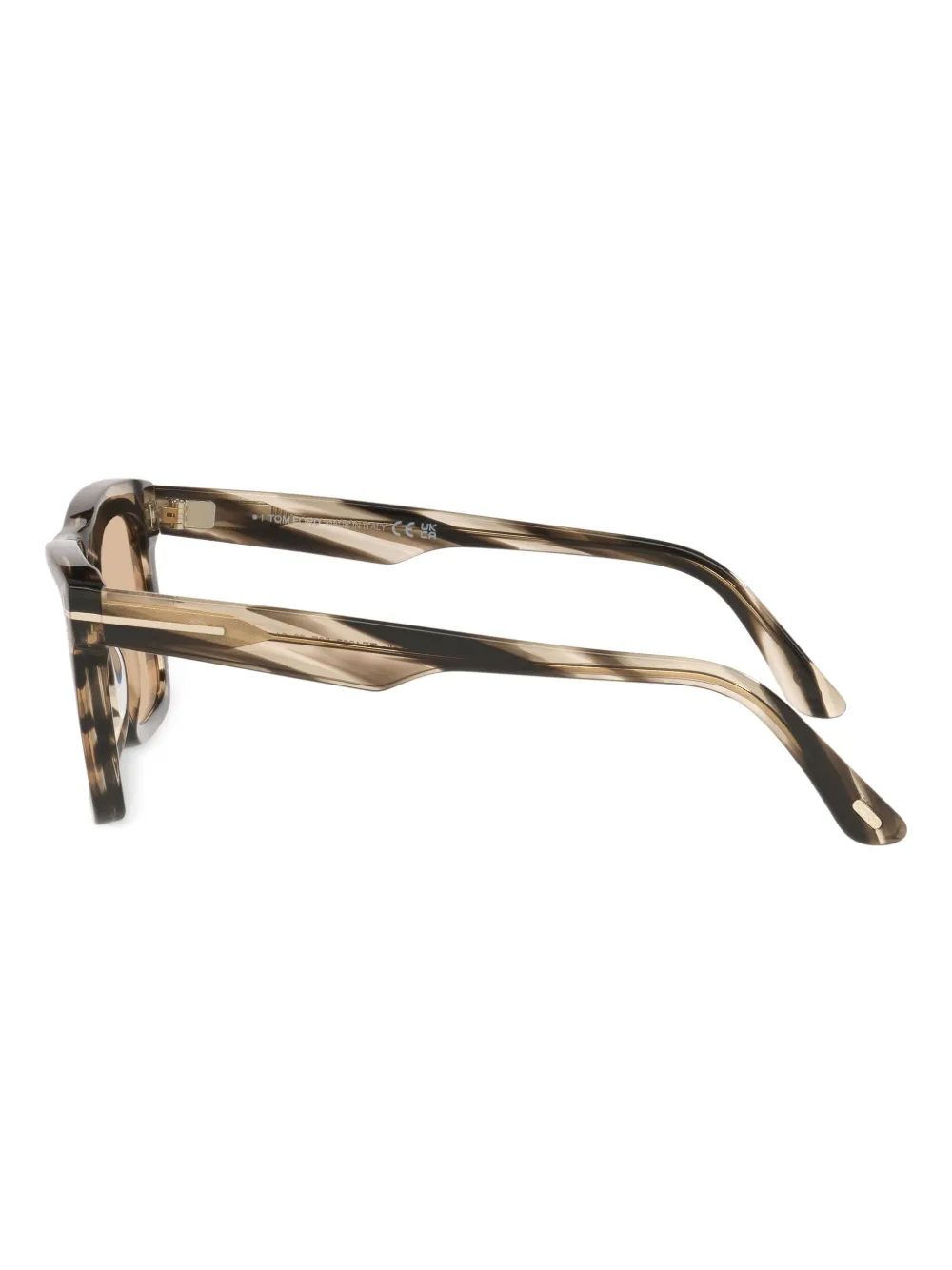 TOM FORD Eyewear Zonnebril met vierkant metalen montuur Groen