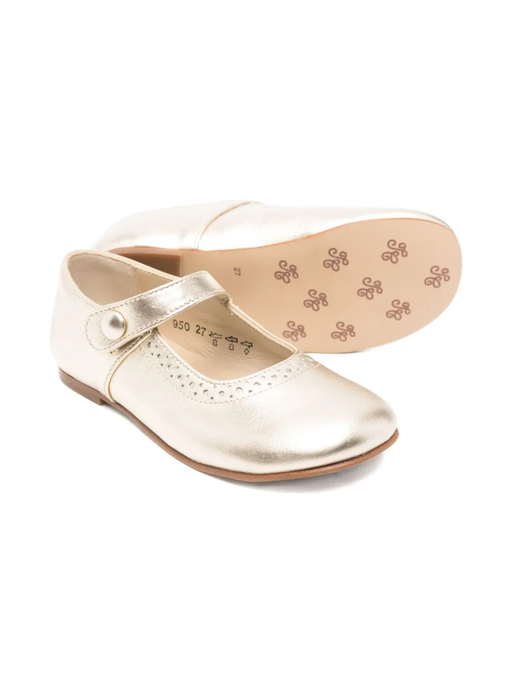 Tartine Et Chocolat Ballerina's met geperforeerd detail - Goud
