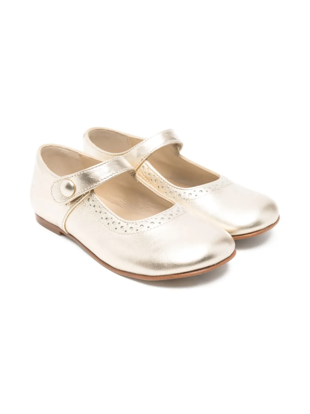 Tartine Et Chocolat Ballerina's met geperforeerd detail Goud