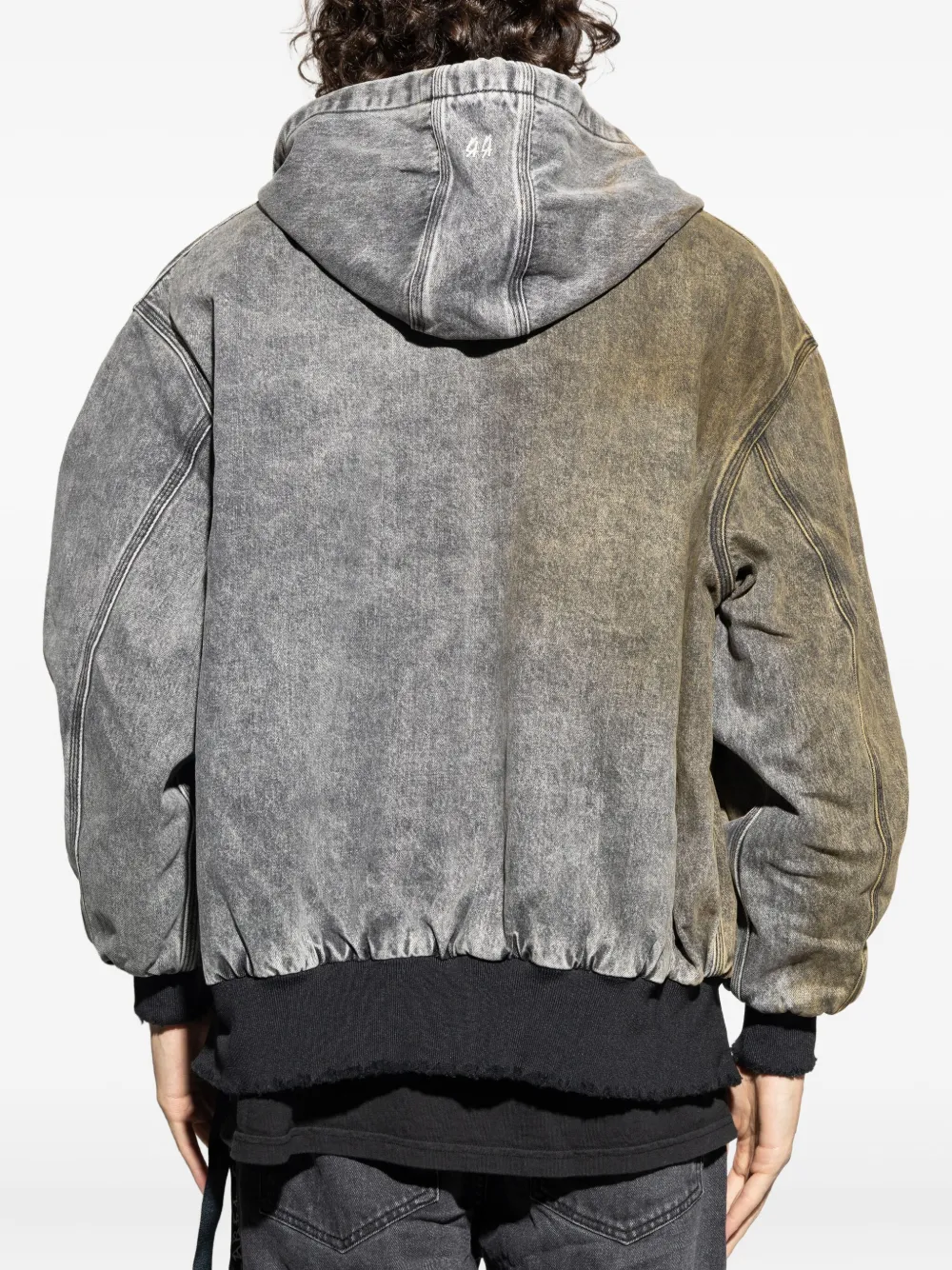 44 Label Group Zip-fastening Hooded Jacket In Gray