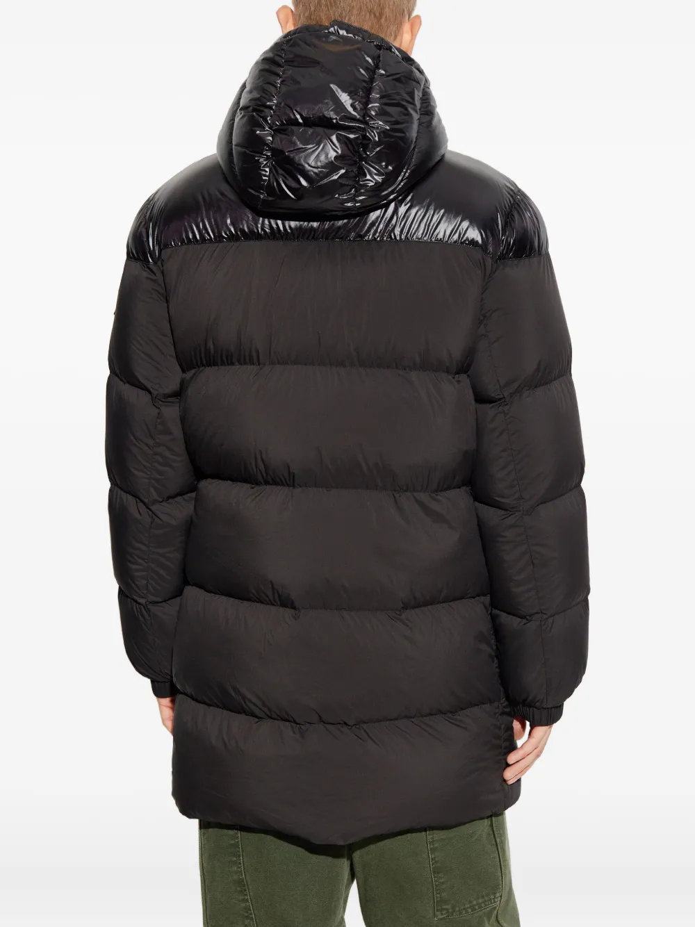 Add Gewatteerde jas met capuchon Zwart