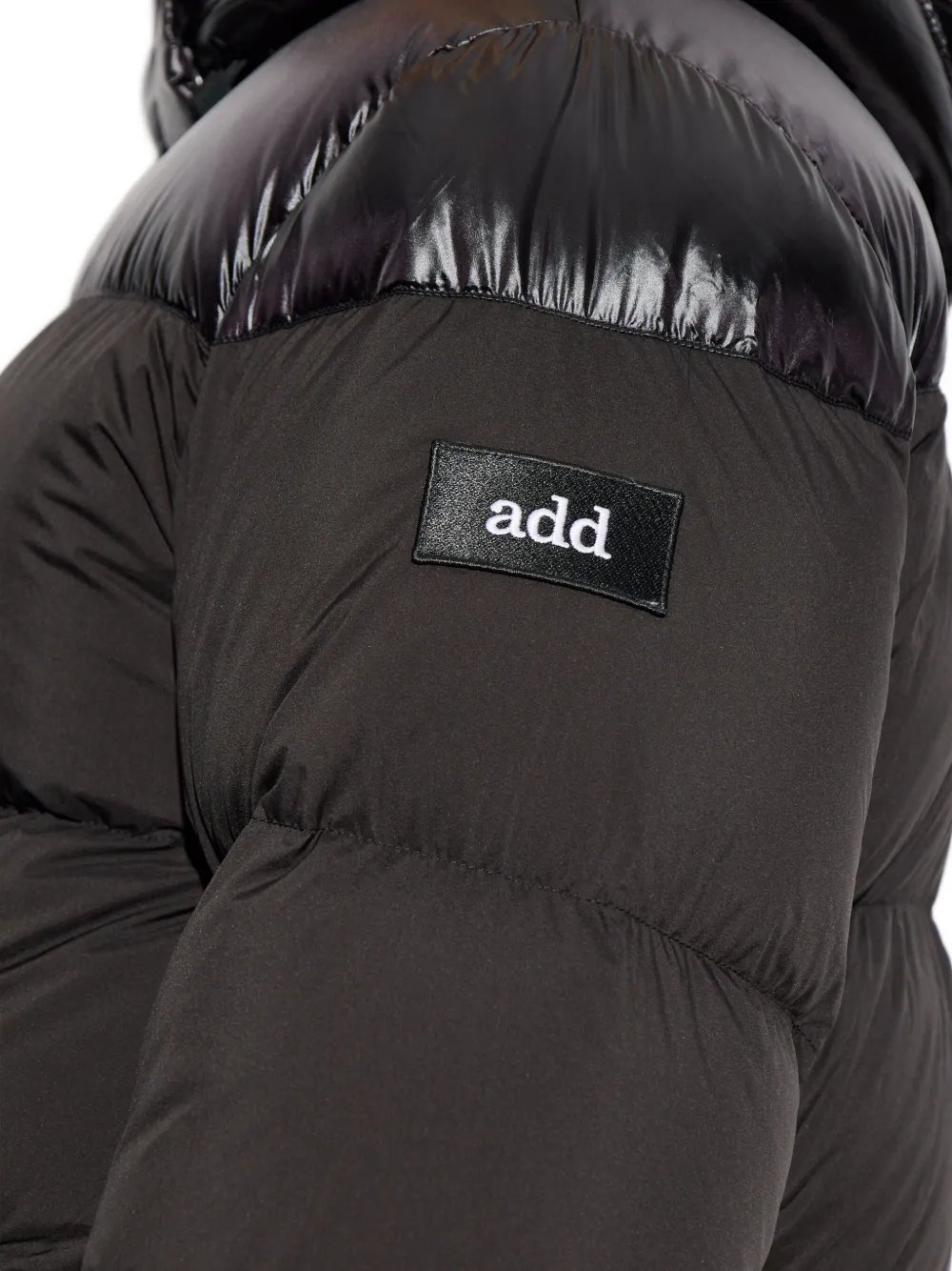 Add Gewatteerde jas met capuchon Zwart