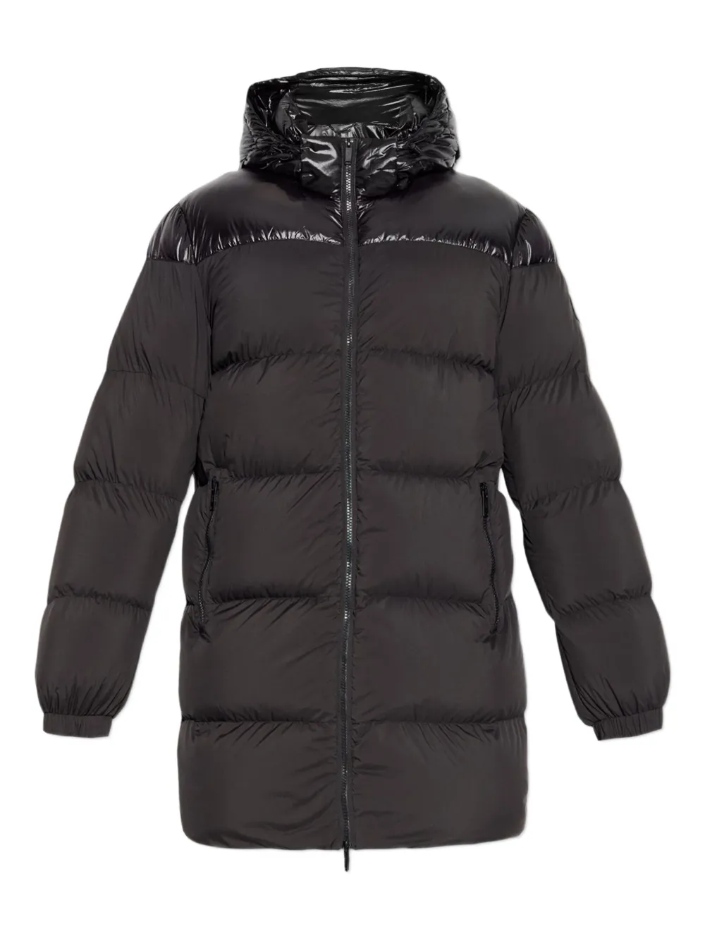 Add hooded padded coat | Black | Image 1