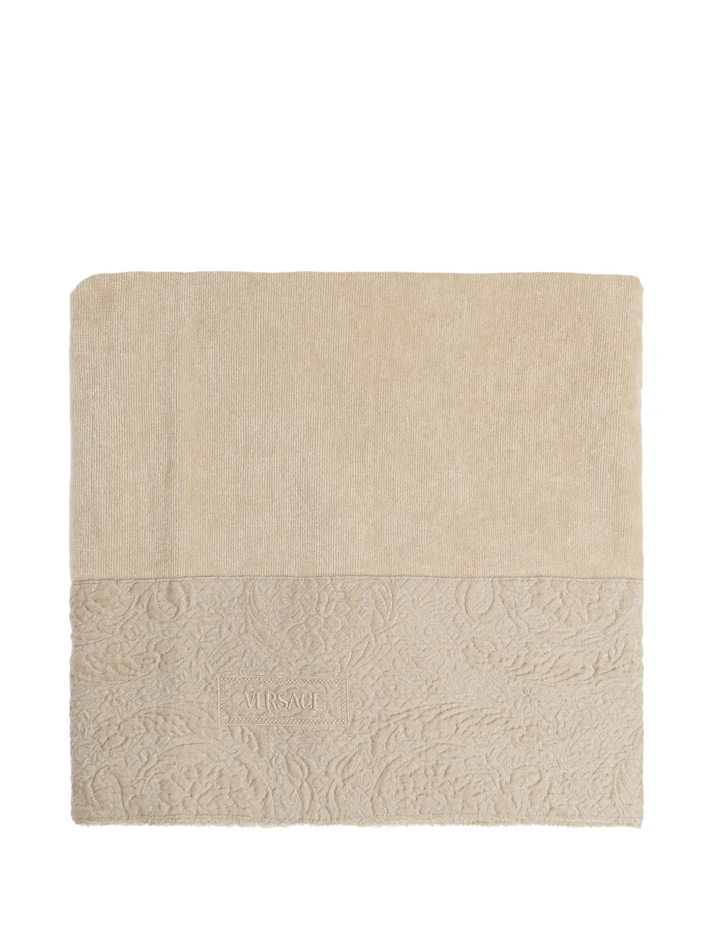 Versace textured logo towel - Toni neutri