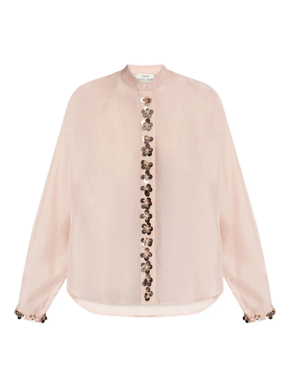 Forte Forte Flower-embellished Shirt In Pink
