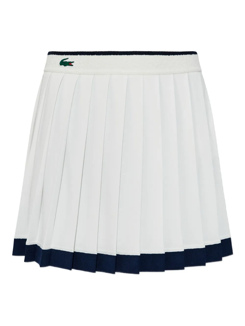 Lacoste Logo-detail Pleated Mini Skirt In White