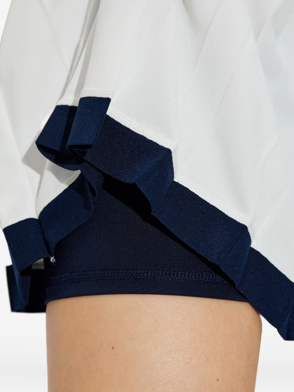 Lacoste Logo-detail Pleated Mini Skirt In White