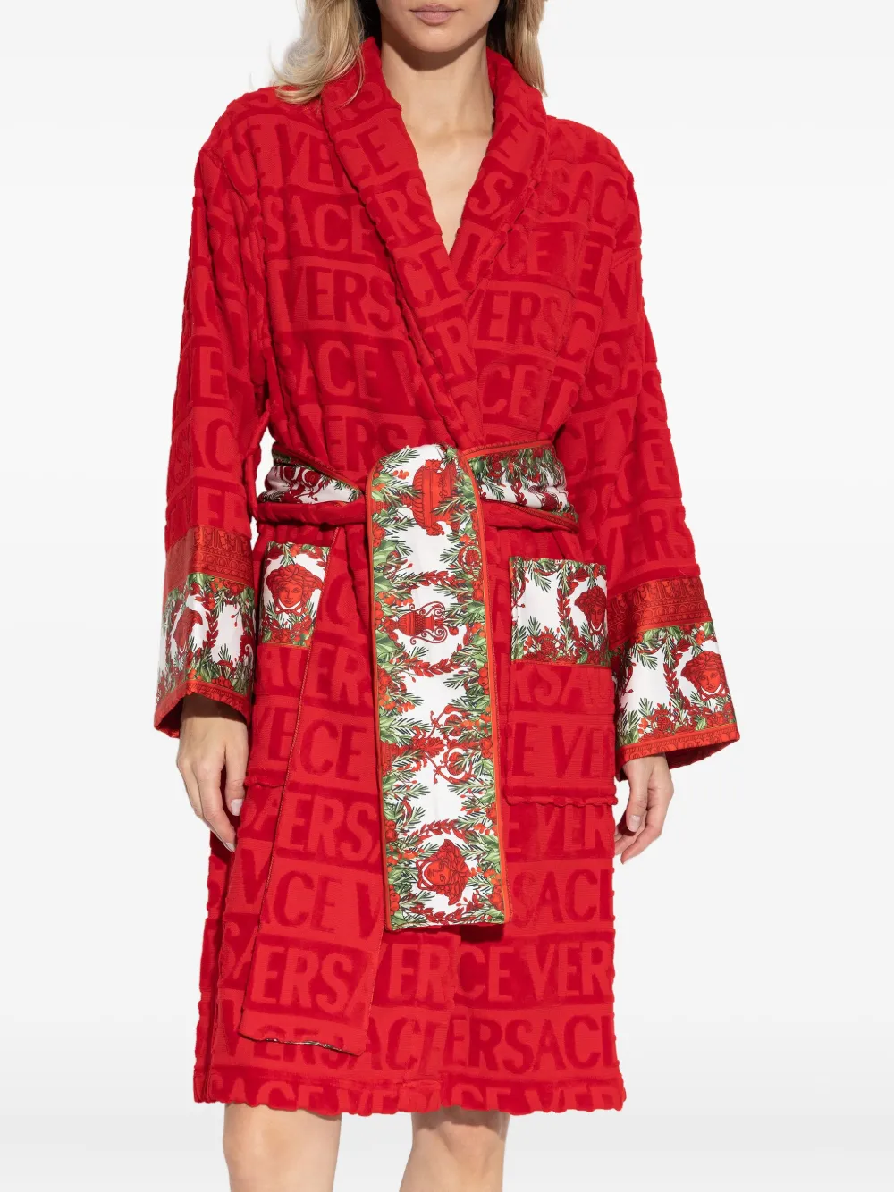 Versace baroque-print belted robe | Dressing Gowns & Robes | Image 2