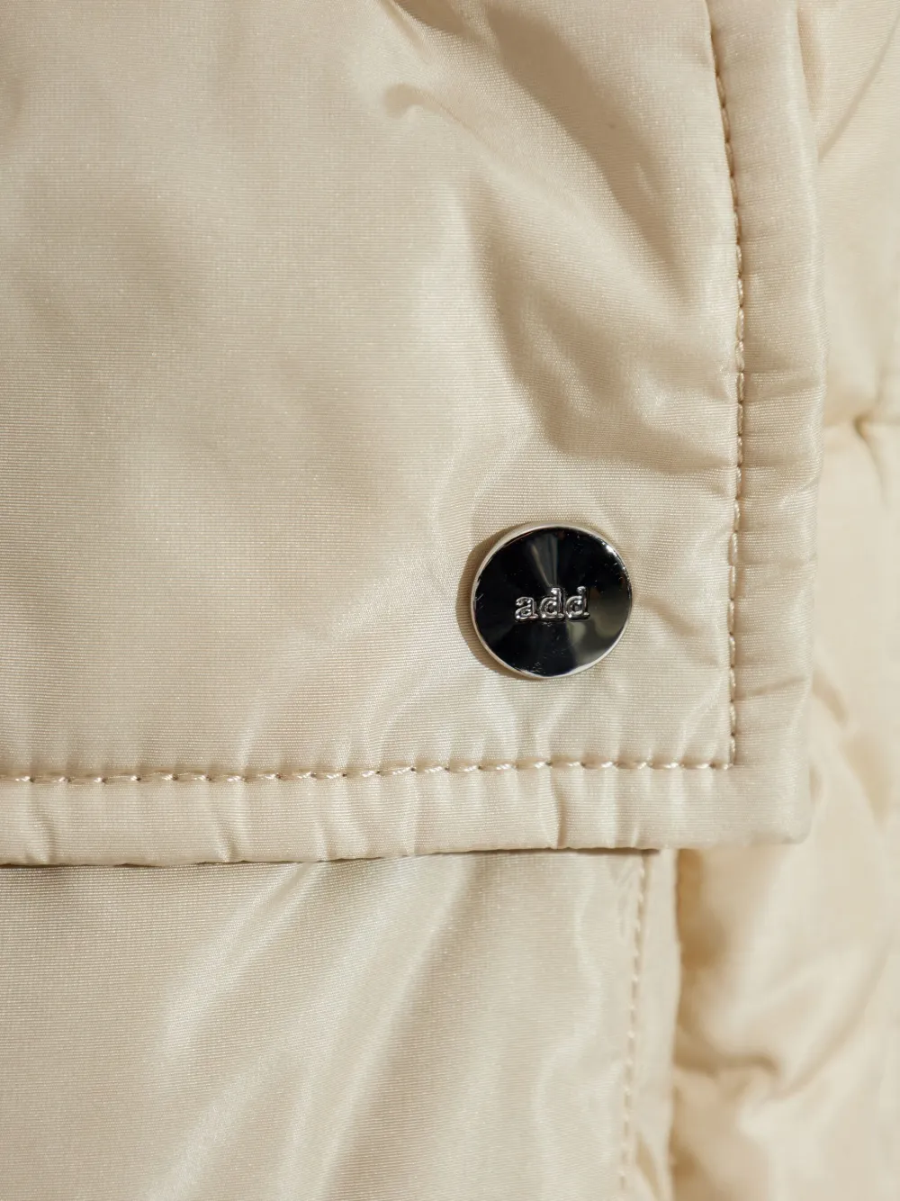 Add Hooded Puffer Jacket In Neutral