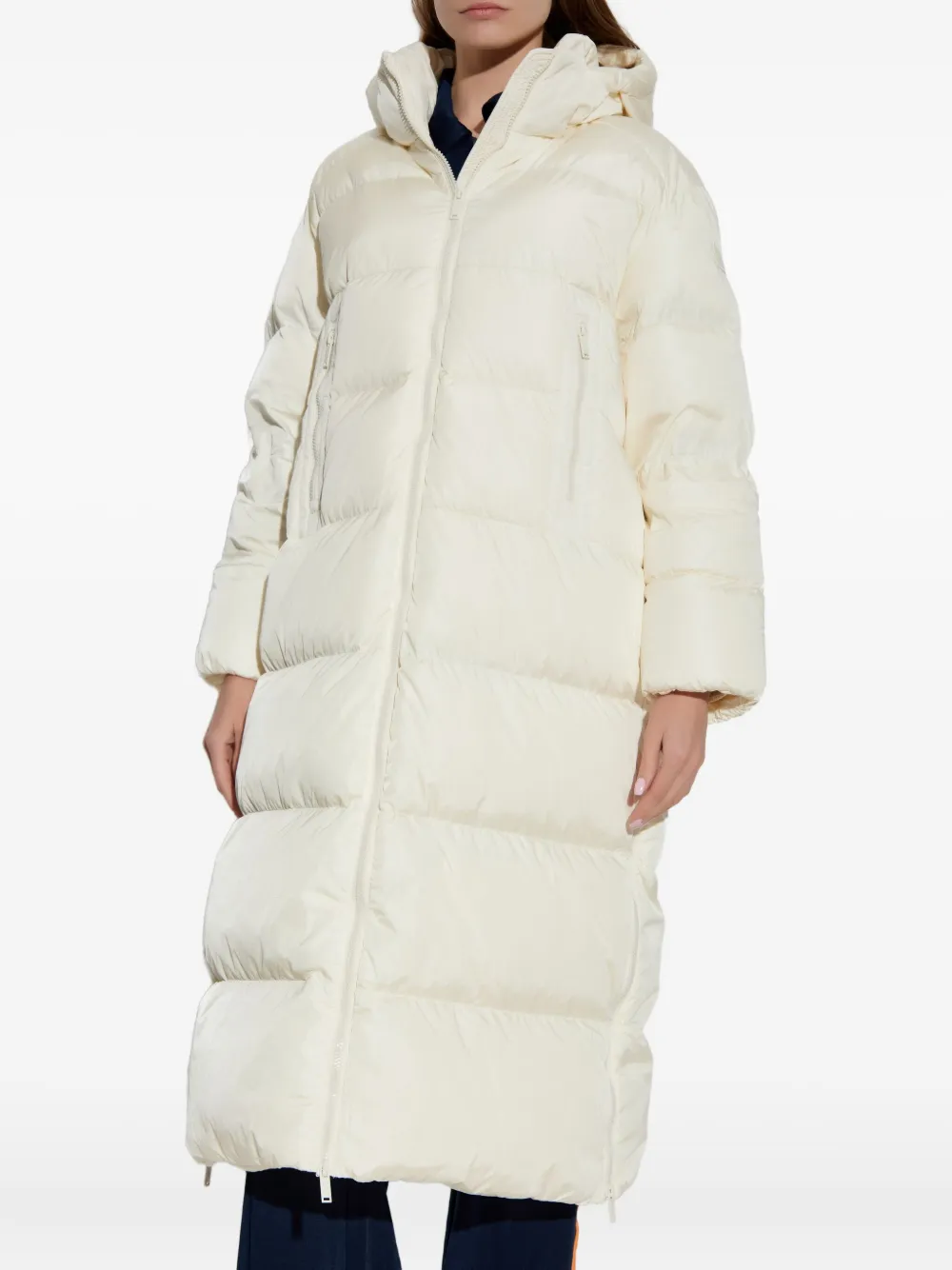 Add Zip-fastening Ped Coat In White