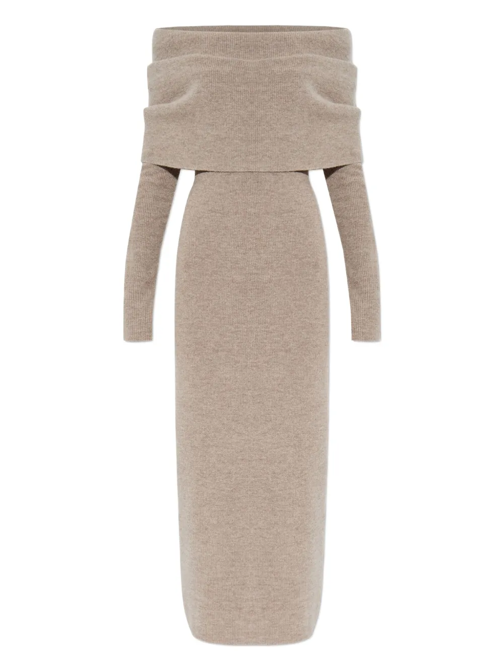 Cult Gaia Carline off-shoulder long-sleeve midi dress - Toni neutri