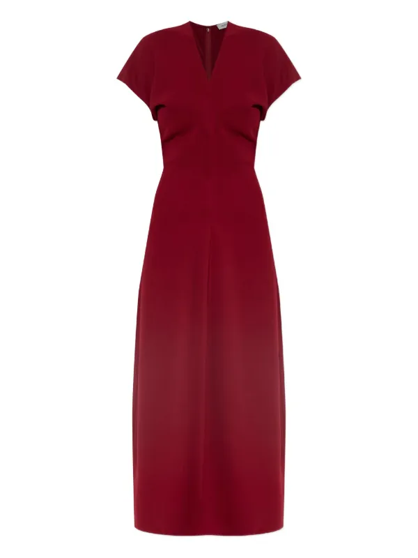 anine bing red dress ANINE BING - Alison silk-satin maxi dress