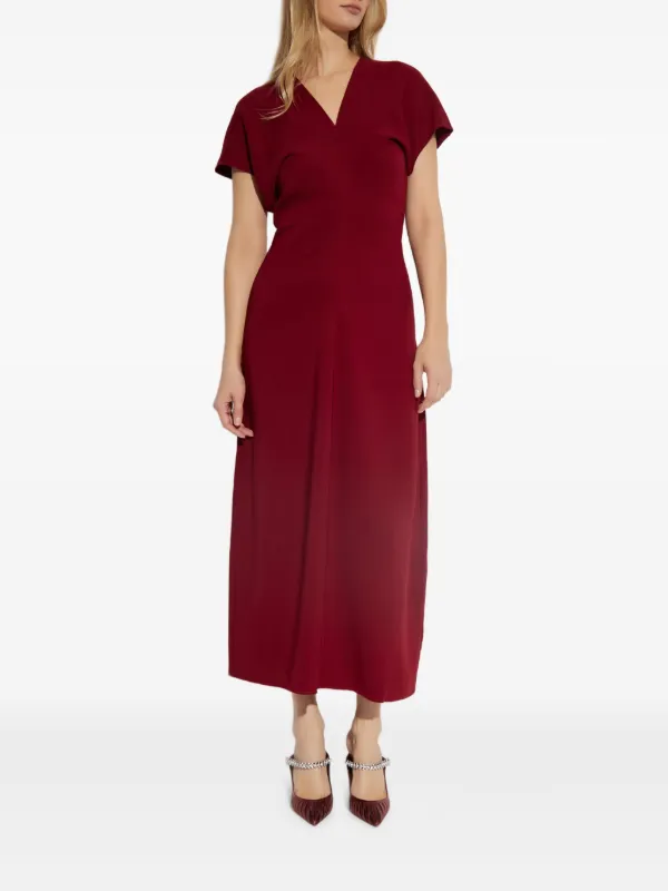 anine bing red silk dress ANINE BING Alison Dress