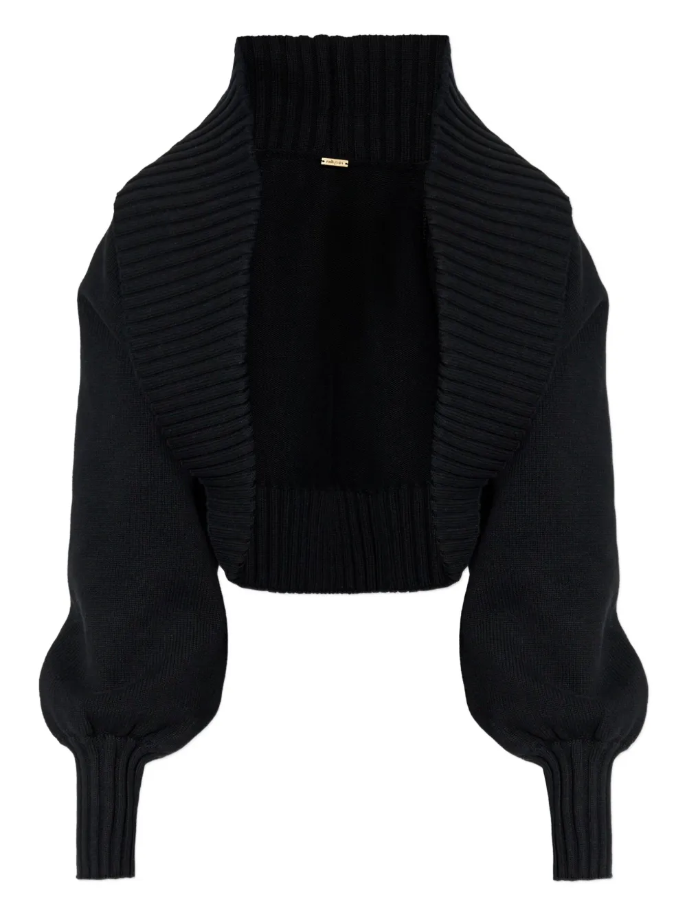 Cult Gaia Corey Balloon-sleeve Cardigan In Black
