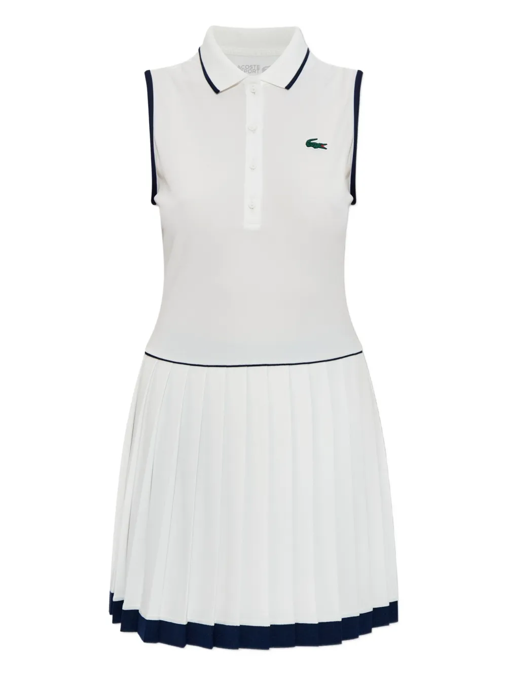 Lacoste logo-detail mini dress - Bianco