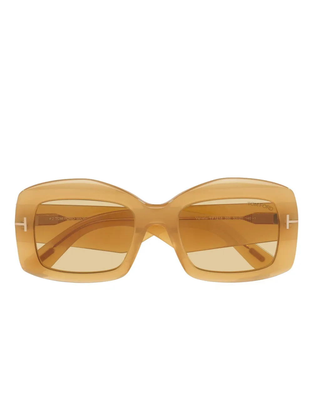 TOM FORD Eyewear Venetia zonnebril met metalen detail Geel